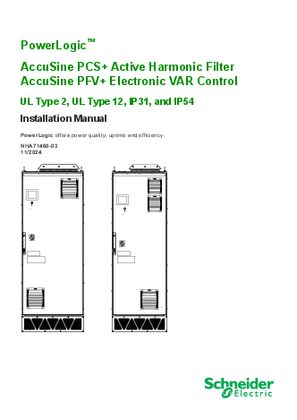 Изображение на Installation Manual: AccuSine PCS+ Active Harmonic Filter / AccuSine™ PFV+ Electronic VAR Control
