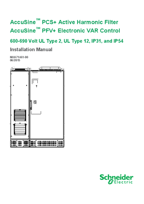 的映像 AccuSine™ PCS+ Active Harmonic Filter, AccuSine™ PFV+ Electronic VAR Control, 600-690 Volt UL Type 2, UL Type 12, IP31, and IP54