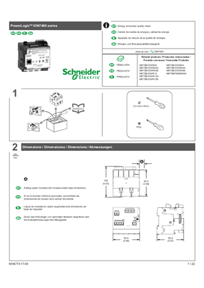 Slika linije PowerLogic ION7403 installation sheet