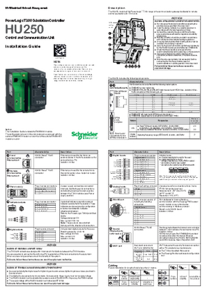 Image of PowerLogic HU250 Installation guide