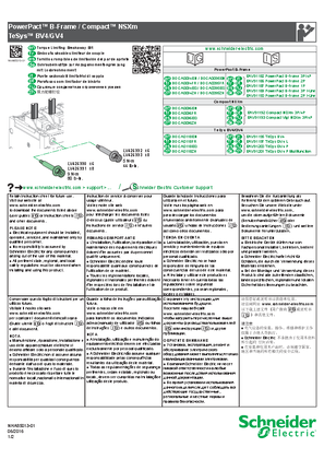 Image of PowerPacT B-Frame / ComPacT NSXm / TeSys GV4/BV4 - Срывные соединители ограничения усилия - Инструкция