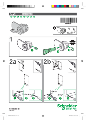 Image of Resi9 - Key lock - R9H13388 - Instruction sheet