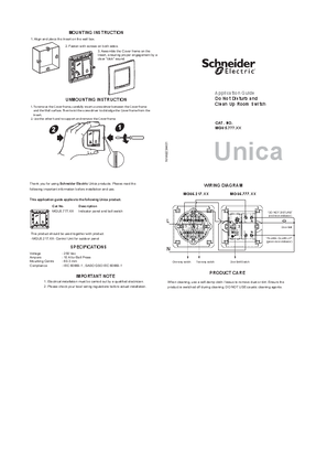 的映像 Unica- Do Not Disturb and Clean Up Room Switch-Instruction Sheet (EN)