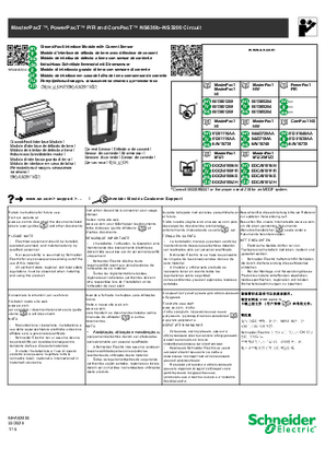 Image of MasterPacT NT/NW/MTZ1/MTZ2/MTZ3, PowerPacT P/R, ComPacT NS630b–NS3200 Ground-Fault Interface Module with Current Sensor Installation Instructions