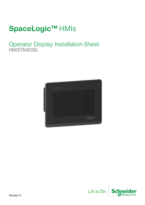 Изображение на SpaceLogic Operator Display HMIST6400SL Installation Sheet