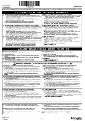 的映像 Harmony XPS Universal - XPSBAC Safety Module, 说明书