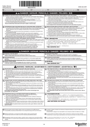 的映像 Harmony XPS Universal - XPSUVN Safety Module, 说明书