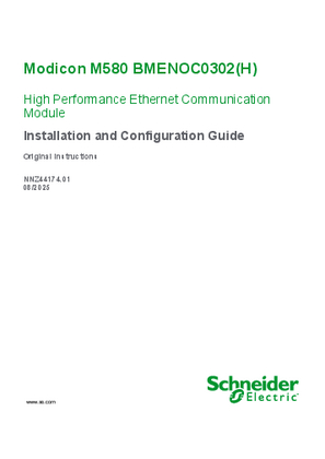 Image of Modicon M580 BMENOC0302(H) High Performance Ethernet Communication Module, Installation and Configuration Guide