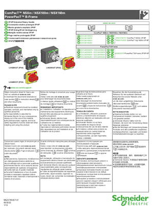 Image de ComPacT NSXm / PowerPacT B-Frame - Commande rotative prolongée 3P/4P - Notice de montage
