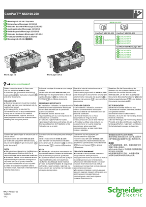 Image of ComPacT NSX100-250 - MicroLogic 2.2/5.2/6.2 Trip Units - Instruction Sheet