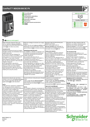 이미지 ComPacT NSX250-500 DC PV - Circuit Breakers - Instruction Sheet