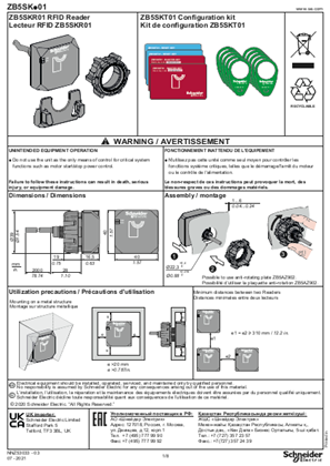 Image de ZB5SK.01 RFID Lecteur RFID et Kit de configuration, Instruction de Service