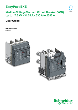 Image of User Guide for EasyPact EXE Medium Voltage Vacuum Circuit Breaker (VCB)