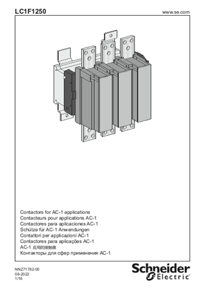 的映像 LC1F1250 Contactors - 说明页