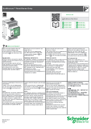 Slika linije EcoStruxure Panel Server Entry (PAS400) - Instruction Sheet