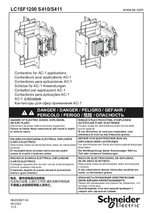 Image de LC1SF1200 S410/S411 Contactors - Notice de montage