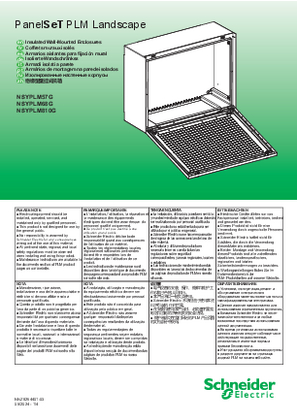的映像 PanelSeT PLM Landscape - 绝缘型壁挂式机箱 NSYPLM57G/68G/810G - 说明页