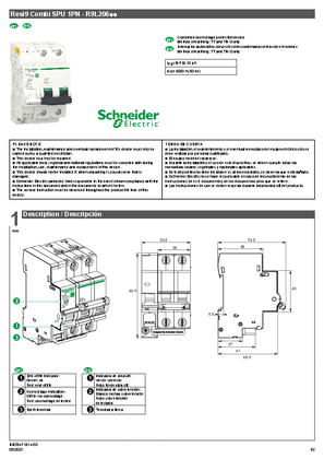 Slika korisnika Instruction Sheet - Resi9 Combined overvoltage protection device 1PN
