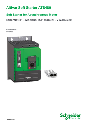 Image of ATS480 EtherNetIP Modbus TCP Manual with VW3A3720