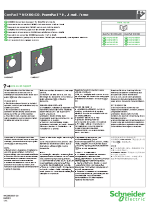 Image de ComPacT NSX100-630 - PowerPacT H-, J- and L-Frame - Accessoire de conversion CNOMO de la commande rotative directe - Notice de montage