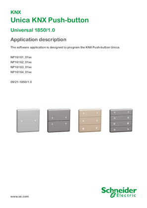 Bild von Unica KNX Push-button, Application description, EN