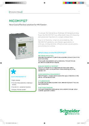 Image of [Protection Relay] MiCOM P127