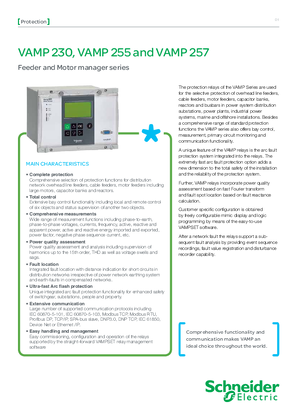 Image of VAMP 230, VAMP 255 and VAMP 257 - Feeder and Motor manager series