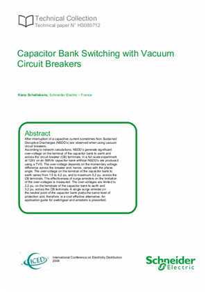 CICED 2008 - Capacitor Bank Switching with Vacuum Circuit Breakers