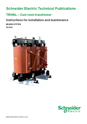 Image of Instructions for Installation and Maintenance - Trihal - Cast Resin Transformer