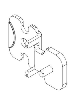 的映像 PanelSeT S3D - SWM Stainless steel w/fixing lugs - 3D CAD
