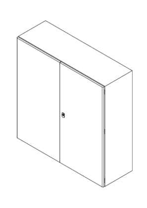 的映像 PanelSeT S3D - H1200xW1200xD400 2 pl. doors - 3D CAD