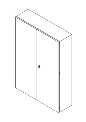 的映像 PanelSeT S3D - H1400xW1000xD300 2 doors - 3D CAD