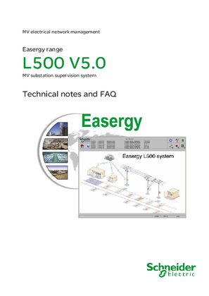 Image of Easergy L500 - MV substation supervision system - Technical notes and FAQ user's manual