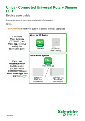 Image de Unica Connected Universal Rotary Dimmer LED – Device user guide