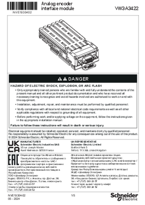Imagem de Instruction Sheet - Analog Encoder interface module: VW3A3422
