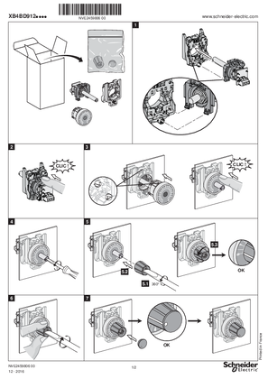 Image of XB4BD912.... potentiometers (Heads and mounting base), Instruction Sheet