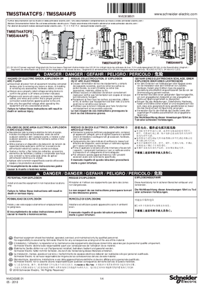 Image de TM5STI4ATCFS / TM5SAI4AFS Modicon TM5 - Safety Modules, Instruction Sheet