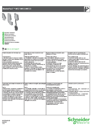 Billede af MasterPacT MTZ - Auxiliary Terminals - Instruction Sheet