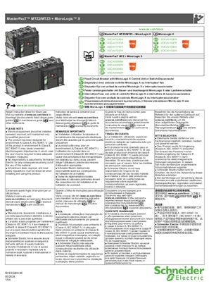 的映像 MasterPacT MTZ2/MTZ3 - 带有 MicroLogic X 控制单元或隔离开关的固定式断路器 - 说明页