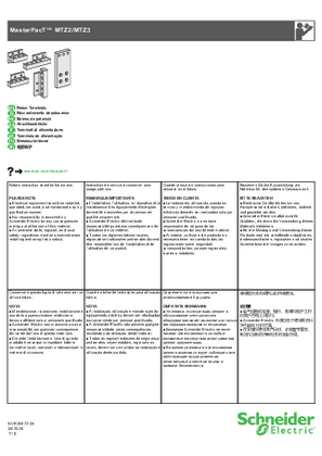 Slika linije MasterPacT MTZ2/MTZ3 - Power Terminals - Instruction Sheet