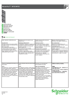 Imagine a MasterPacT MTZ2/MTZ3-Interphase Barriers - Instruction Sheet