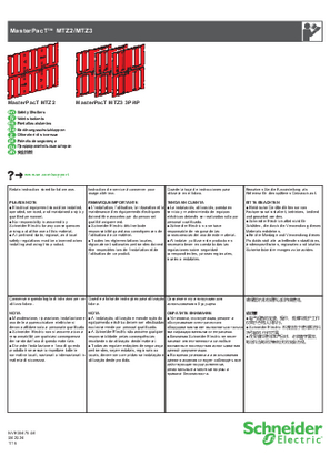 Slika linije MasterPacT MTZ2/MTZ3 - Safety Shutters - Instruction Sheet