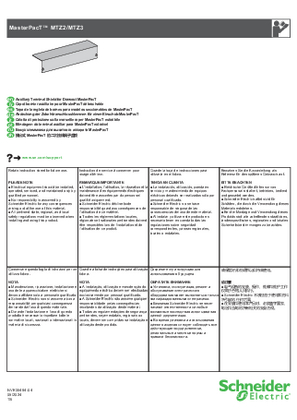 Image de MasterPacT MTZ2/MTZ3-Capot bornier auxiliaire pour MasterPacT débrochable - Notice de montage