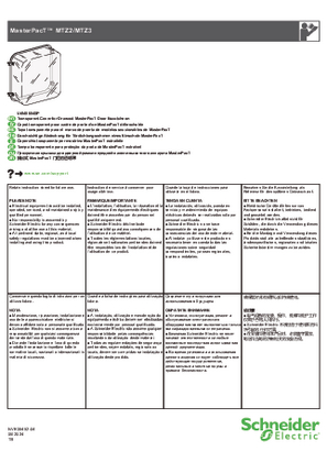 Slika linije MasterPacT MTZ2, MTZ3 Transparent Cover for Drawout MasterPacT Door Escutcheon - Instruction Sheet