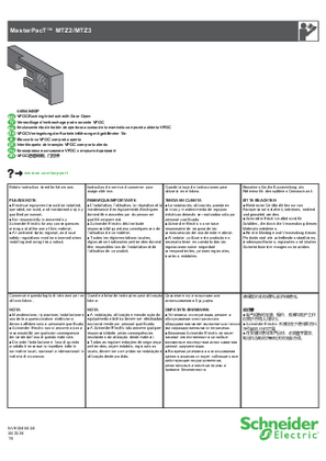 Imagine a MasterPacT MTZ2/MTZ3-VPOC Racking Interlock with Door Open - Instruction Sheet