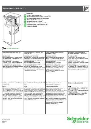 이미지 MasterPacT MTZ2, MTZ3 IPA Cable Type Door Interlock - Instruction Sheet