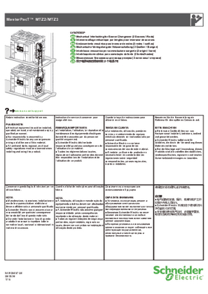 Imagen de MasterPacT MTZ2/MTZ3 - Mechanical Interlocking for Source Changeover (2 sources / rods) - Installation Instructions - Instruction Sheet