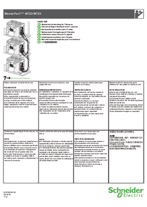 Imagen de MasterPacT MTZ2/MTZ3-Mechanical Interlocking for 3 Sources - Instruction Sheet