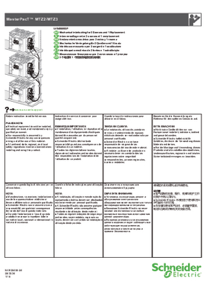 Image of MasterPacT MTZ2/MTZ3-Mechanical interlocking for 2 sources and 1 replacement - Instruction Sheet