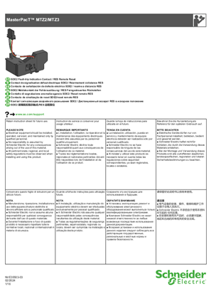 Obrázek MasterPacT MTZ2/MTZ3 - SDE2 Fault-trip Indication Contact / RES Remote Reset - Instruction Sheet